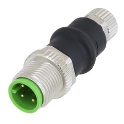 M12 4针A编码公头/M8 4针母头适配器的图片