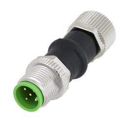 M12 5针A编码公头/母头适配器的图片