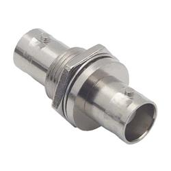 经济型同轴线缆适配器，BNC穿壁式适配器，接地的图片