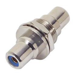 同轴线缆适配器，RCA穿壁式母头/母头，0.5in/1.3cm D形孔，蓝色的图片