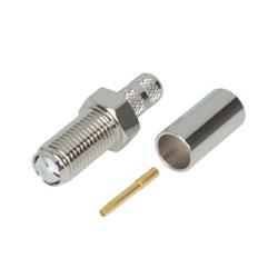 压接型SMA母头，用于RG58U线缆的图片