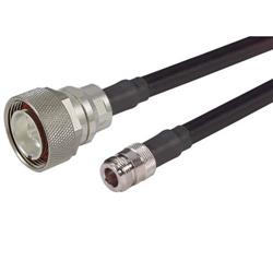 超柔400系列线缆组件，7/16 DIN公头/N型母头，10英尺（3米）的图片