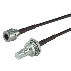 100系列短引线，QMA插头/穿壁式QMA插座，19英寸（48.3厘米）的图片