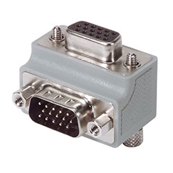 小型直角适配器，HD15 公头 / HD15 母头，线缆出口 2的图片