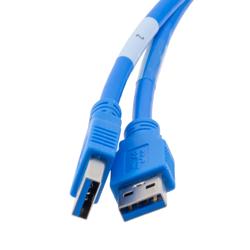 USB 3.0双层堆栈式耦合器线缆，ECF法兰面板安装型，2个A型母头至2个A型公头，镀铬屏蔽ABS外壳，1.5米的图片