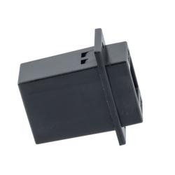 USB 3.0双层堆栈式适配耦合器，ECF法兰面板安装型，2个A型母头至2个A型母头，ABS外壳，黑色的图片