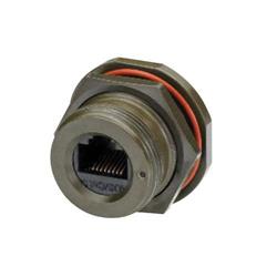 超5类RJ45插座，加固型IP68防松螺母，锌镍抛光的图片