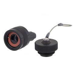 6类加固型RJ45插头，阳极化抛光，用于外径为0.190~0.270英寸（0.5厘米~0.7厘米）线缆，带防尘帽的图片