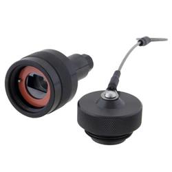 Cat6, Ruggedized RJ45 Plug, Electroless Nickel finish, for cable OD .190-.270" w/ Dust Cap的图片