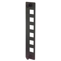 光纤连接器子面板，空白子面板，带6个单工SC/MTRJ/双工LC开口，黑的图片