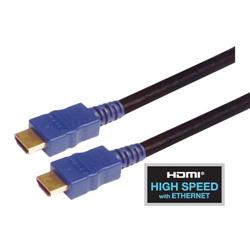 带以太网功能高速HDMI 线缆，公头/公头，蓝，模塑成型，2米的图片