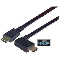 具有以太网功能的高速HDMI 线缆，公头/公头直角式向左出线，4.0m的图片
