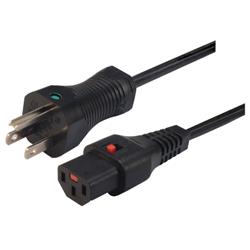 L-com自锁型C13至N5-15医院级电源线，10英尺（3.05米）的图片