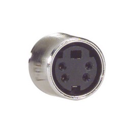 迷你DIN 4穿壁式插座/引脚，前置的图片