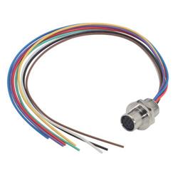 迷你DIN 8穿壁式插座/引脚，前置的图片