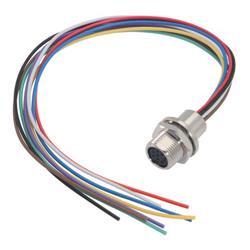 迷你DIN 8穿壁式插座/引脚，后置的图片