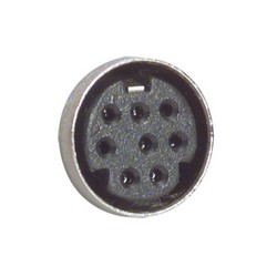 迷你DIN 8穿壁式插座/引脚，后置的图片