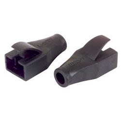 鲨鱼鳍型低烟无卤Snagless护套，4.5毫米，黑，50件/袋的图片