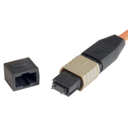 MPO公头/12条柔性LC扇出，12芯光纤带，9/125单模，OFNR护套，黄，1米的图片