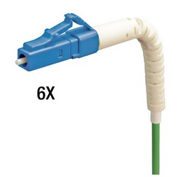 MPO公头/6条柔性LC扇出，6芯光纤带，9/125单模，OFNR护套，黄，1米的图片