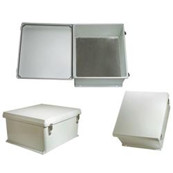 防风雨NEMA 4X外壳，18.0in/45.7cm x 16.0in/40.4cm x 8.0in/20.3cm，带备用铝制安装板的图片