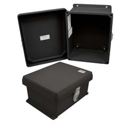 10×8×5英寸（25.4×20.3×12.7厘米）UL®认证工业级防风雨NEMA接线盒，黑色的图片