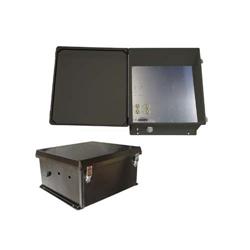 18×16×8英寸（45.7×40.6×20.3厘米）防风雨接线盒，120V交流，黑，带一体式加热系统的图片