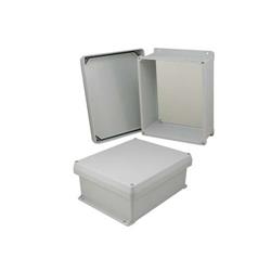 12×10×5英寸（30.5×25.4×12.7厘米）UL®认证NEMA-4X级防风雨接线盒，带非金属安装板和角部固定螺丝的图片