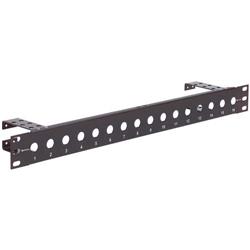 1.75in/4.4cm面板，带16个直径为0.5in/1.3cm的D型孔和绑线器的图片