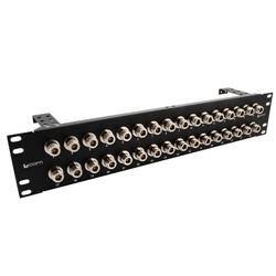 3.5" (2U) Panel, 32 N-type 50 Ohm Couplers installed with cable management brackets included的图片