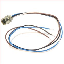 M8 4针母头插座，后端安装式，带0.3米导线的图片