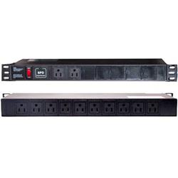 L-com 19" Rackmount PDU 12 Outlets 15A Basic Surge 6ft Cord的图片