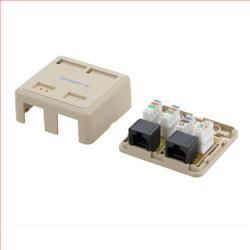 超5类表面安装盒，RJ45（8x8）/RJ12（6x6）的图片