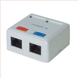 超5类表面安装盒，RJ45（8x8）/RJ45（8x8），白色的图片