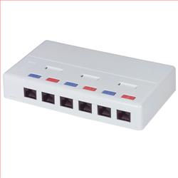 超5类表面安装盒，6个端口，RJ45（8x8）的图片
