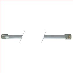 扁平水晶头线缆，RJ11（6×4）水晶头/RJ11（6×4）水晶头，100英尺（30.5米）的图片