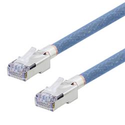 Category 5e Aerospace Ethernet Cable High-Temp Double Shielded FEP Blue RJ45, 175.0ft的图片