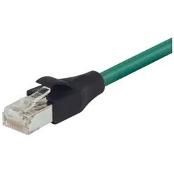 Cat6a Double Shielded Outdoor Industrial High Flex Ethernet Cable TPE, RJ45 / RJ45, Teal, 150.0ft的图片