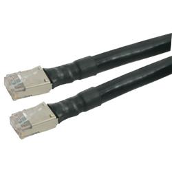 Cat6a Shielded Outdoor Patch Cable, RJ45/RJ45, Black, 125.0 ft的图片