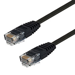 Category 6 Flat Patch Cable, RJ45 / RJ45, Black, 1.0 ft的图片