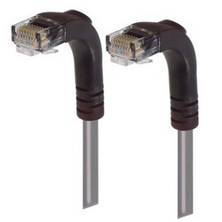 6类直角型RJ45以太网跳线，直角下出线/直角下出线，灰，10英尺（3米）的图片