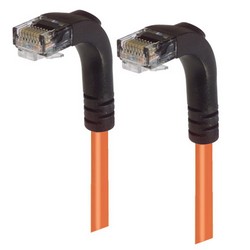 6类直角型RJ45以太网跳线，直角下出线/直角下出线，橙，20英尺（6.1米）的图片