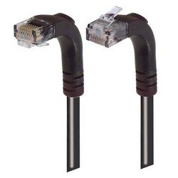 6类直角型跳线，直角上出线/直角下出线，黑，7英尺（2.1米）的图片