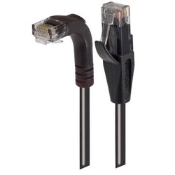 6类低烟无卤直角型跳线，直通/直角下出线，黑，10英尺（3米）的图片