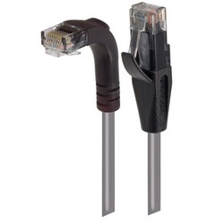 6类低烟无卤直角型跳线，直通/直角下出线，灰，2英尺（0.6米）的图片