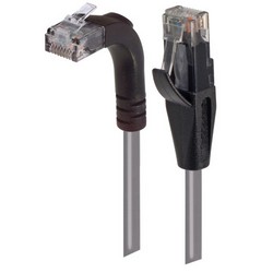 6类低烟无卤直角型跳线，直通/直角上出线，灰，7英尺（2.1米）的图片