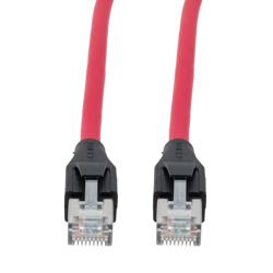 7类 10G级以太网线缆组件，S/FTP屏蔽双绞线对，RJ45公头/公头，26AWG多股导线，LSZH护套，红色，5米的图片