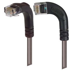 超5类直角型跳线，直角左出线/直角下出线，灰，1英尺（0.3米）的图片