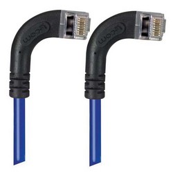 超5类屏蔽直角型跳线，直角右出线/直角右出线，蓝，10英尺（3米）的图片