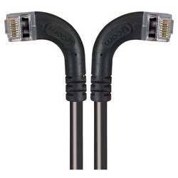 超5类屏蔽直角型跳线，右出线/左出线，黑，7英尺（2.1米）的图片